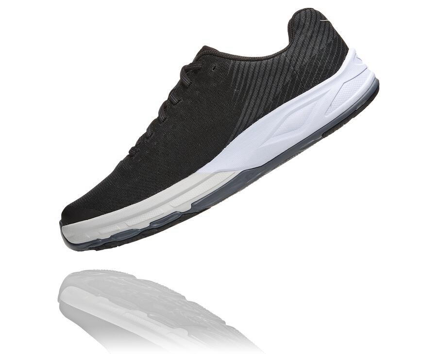 Hoka One One Running Shoes Mens Black/White - EVO Carbon Rocket - 13879LSZR